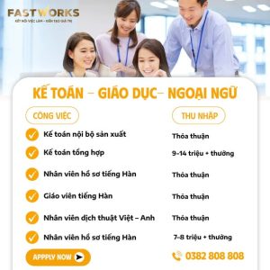 Job ngon Tháng 9 - Kế toán - Giáo dục - Ngoại ngữ