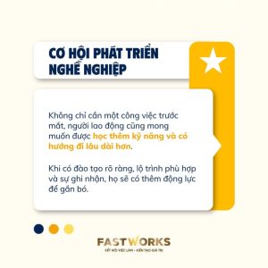 Cơ hội học hỏi và phát triển nghề nghiệp