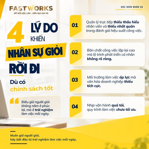 4 Lý Do Khiến Nhân Sự Giỏi Rời Đi Dù Doanh Nghiệp Có Chính Sách Tốt