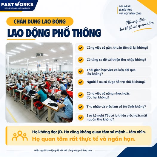 Muốn tuyển đúng người, trước hết phải hiểu người lao động