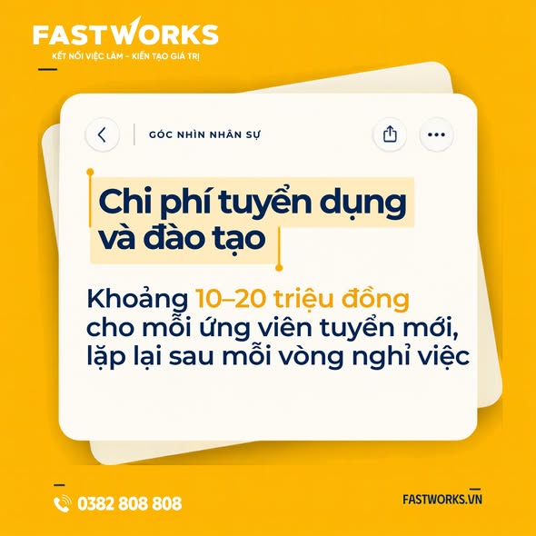 Chi phí tuyển dụng và đào tạo tăng cao